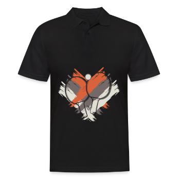 tennis de table raquette de tennis de table joueur de tennis de table - Polo Homme - noir - Devant - Kai (181cm)