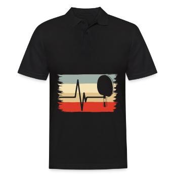 tennis de table raquette de tennis de table joueur de tennis de table - Polo Homme - noir - Devant - Kai (181cm)