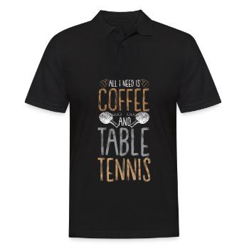 tennis de table raquette de tennis de table joueur de tennis de table - Polo Homme - noir - Devant - Kai (181cm)
