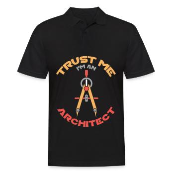 Architect architecture gift idea house construction building - Men's Polo Shirt - black - Front - Kai (181cm)