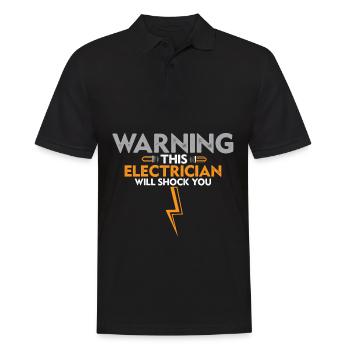 electrician electricity electronics electronics profession - Men's Polo Shirt - black - Front - Kai (181cm)