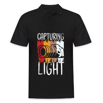 photographer photography photo camera take photos - Men's Polo Shirt - black - Front - Kai (181cm)