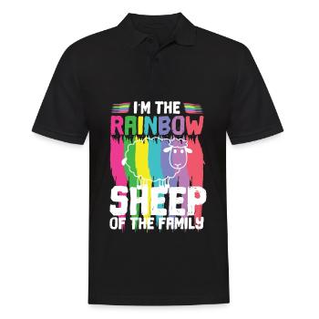 LGBTQ LGBT Arc-en-ciel Gay Gay Pride Lesbienne - Polo Homme - noir - Devant - Kai (181cm)