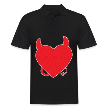 Devil Teufel Dämon Engel Angelwings - Männer Poloshirt - Schwarz - Vorne - Kai (181cm)