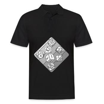 RPG Stylo et papier W20 Dés jeu de rôle Geek Dice - Polo Homme - noir - Devant - Kai (181cm)