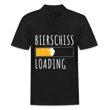 Bierschiss loading - Männer Poloshirt - Schwarz - Vorne - Kai (181cm)