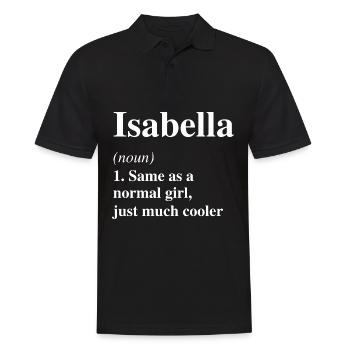 Isabella Definition Cooler Name Spruch Geschenk - Männer Poloshirt - Schwarz - Vorne - Kai (181cm)