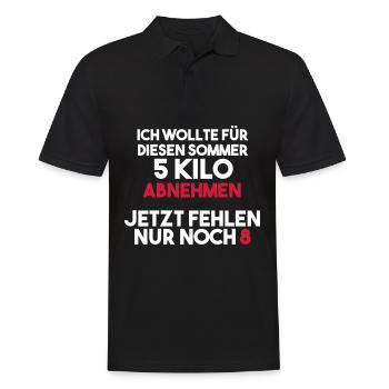 Perdre du poids pour l’été échoué - Polo Homme - noir - Devant - Kai (181cm)