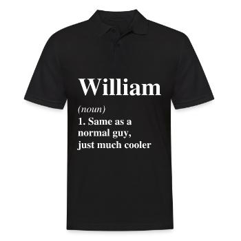 William Definition Cool Name Saying Gift - Men's Polo Shirt - black - Front - Kai (181cm)