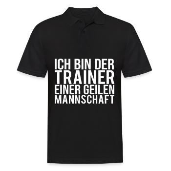Fußballtrainer Spruch Bester Trainer Fußballcoach - Männer Poloshirt - Schwarz - Vorne - Kai (181cm)