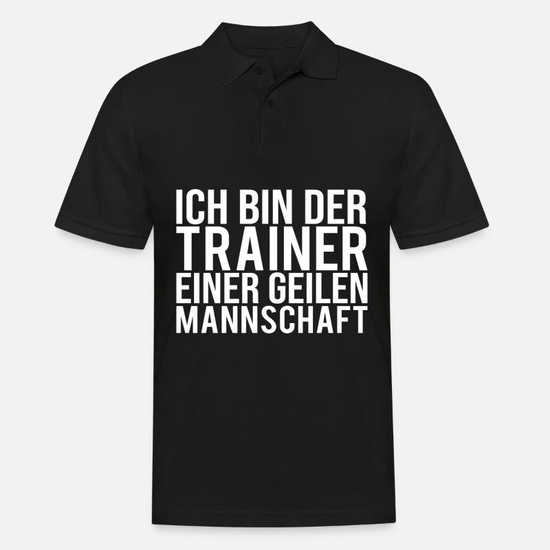 Fußballtrainer Spruch Bester Trainer Fußballcoach - Männer Poloshirt - Schwarz