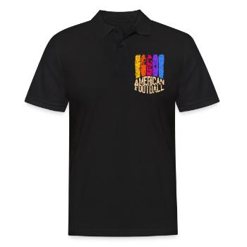Football américain Couleur Running Back - Polo Homme - noir - Devant - Kai (181cm)