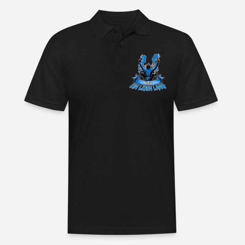 Kiel ein Leben lang - Männer Poloshirt - Schwarz
