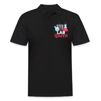 Königin des Labors, Queen of the lab - Men's Polo Shirt - black - Front - Kai (181cm)