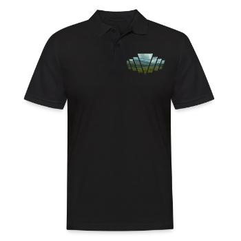 V Mountains - Men's Polo Shirt - black - Front - Kai (181cm)