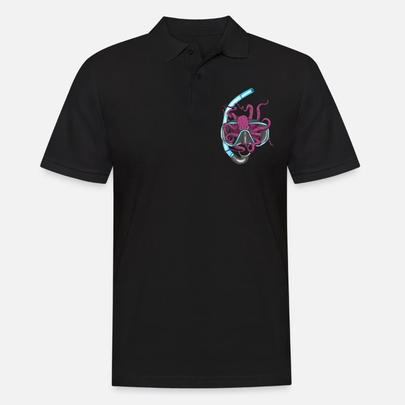 Tauchen - Männer Poloshirt - Schwarz