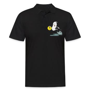 Halloween Tshirt Halloweenparty Mörder Killer Tod - Männer Poloshirt - Schwarz - Vorne - Kai (181cm)