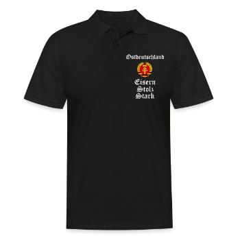 Ostdeutschland Geschenk Osten Ossi DDR Ostalgie - Männer Poloshirt - Schwarz - Vorne - Kai (181cm)