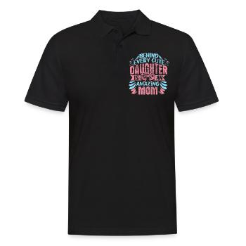 Mutter Tochter Beste Freunde Kind - Männer Poloshirt - Schwarz - Vorne - Kai (181cm)