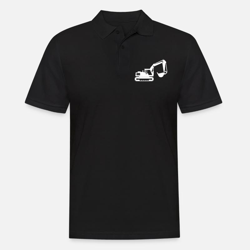 Bagger Baggern Baggerfahrer - Männer Poloshirt - Schwarz