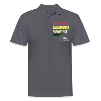 Letztes sauberes Camping Shirt - Männer Poloshirt - Anthrazit - Vorne - Nico (186cm)