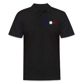 Basketteur basket-ball cadeau basketball - Polo Homme - noir - Devant - Kai (181cm)