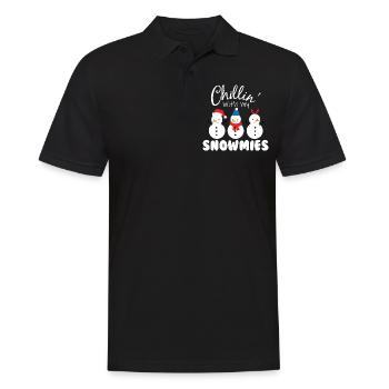Cadeau de Noël Noël Noël - Polo Homme - noir - Devant - Kai (181cm)