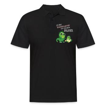 Geschenkidee zur Geburt großer Bruder - Männer Poloshirt - Schwarz - Vorne - Kai (181cm)