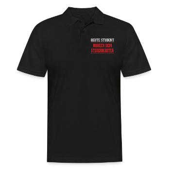 Lustiger Spruch Nerd für Studenten - Männer Poloshirt - Schwarz - Vorne - Kai (181cm)