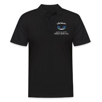 Angler Geschenkidee Hobby Angeln - Männer Poloshirt - Schwarz - Vorne - Kai (181cm)
