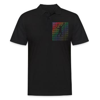 Badminton Idée cadeau Sport Design - Polo Homme - noir - Devant - Kai (181cm)