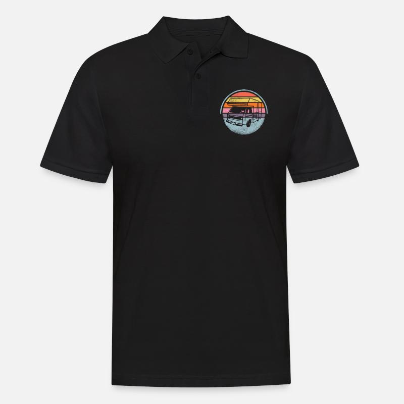 Camper Gift Idea Camping - Polo Homme - noir