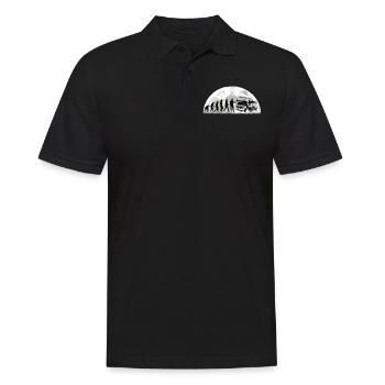 Camper Geschenkidee Camping - Männer Poloshirt - Schwarz - Vorne - Kai (181cm)