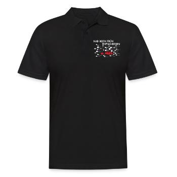 Camper Geschenkidee Camping - Männer Poloshirt - Schwarz - Vorne - Kai (181cm)