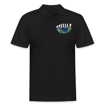 Wandern Zubehör Wanderer Motiv - Männer Poloshirt - Schwarz - Vorne - Kai (181cm)