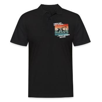Handball Zubehör handballer Motiv - Männer Poloshirt - Schwarz - Vorne - Kai (181cm)