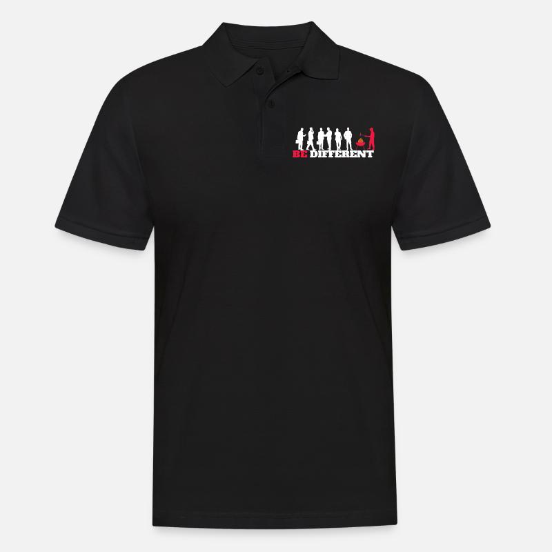 Grillen und Camper Geschenkidee - Männer Poloshirt - Schwarz