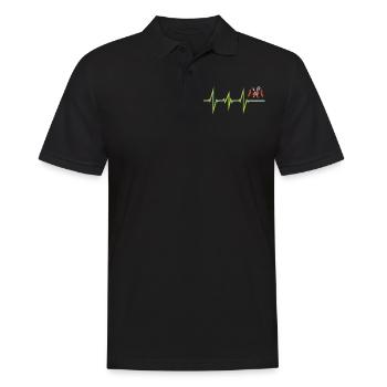 Idée de barbecue et de cadeau de camping-car - Polo Homme - noir - Devant - Kai (181cm)