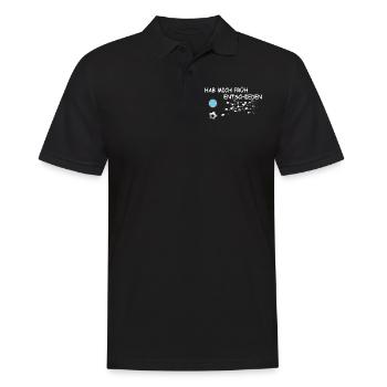 Fußballzubehör Geschenkidee Fußballfan - Männer Poloshirt - Schwarz - Vorne - Kai (181cm)