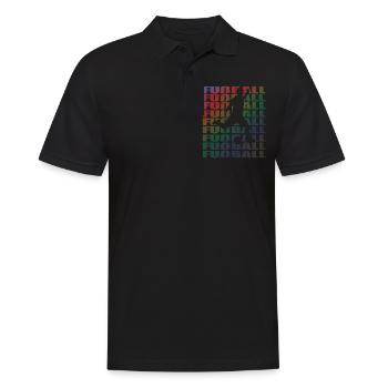 Fußballzubehör Geschenkidee Fußballfan - Männer Poloshirt - Schwarz - Vorne - Kai (181cm)