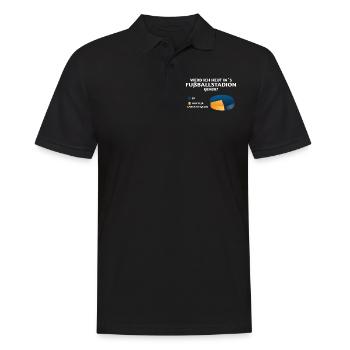 Fußballzubehör Geschenkidee Fußballfan - Männer Poloshirt - Schwarz - Vorne - Kai (181cm)