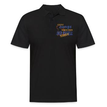 Hundezubehör Terrier Hundebesitzer - Männer Poloshirt - Schwarz - Vorne - Kai (181cm)
