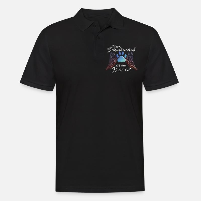 Hund Boxer Hundebesitzer Geschenkidee - Männer Poloshirt - Schwarz