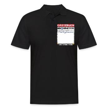 30. Geburtstag Mann und Frau Gästebuch - Männer Poloshirt - Schwarz - Vorne - Kai (181cm)