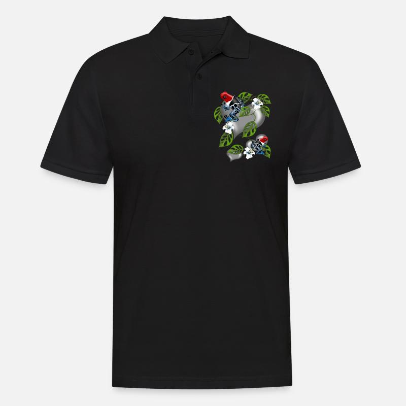 pfeilgiftfrosch - Männer Poloshirt - Schwarz