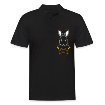 Osterhase Pirat Schädel T-Shirt Geschenk - Männer Poloshirt - Schwarz - Vorne - Kai (181cm)