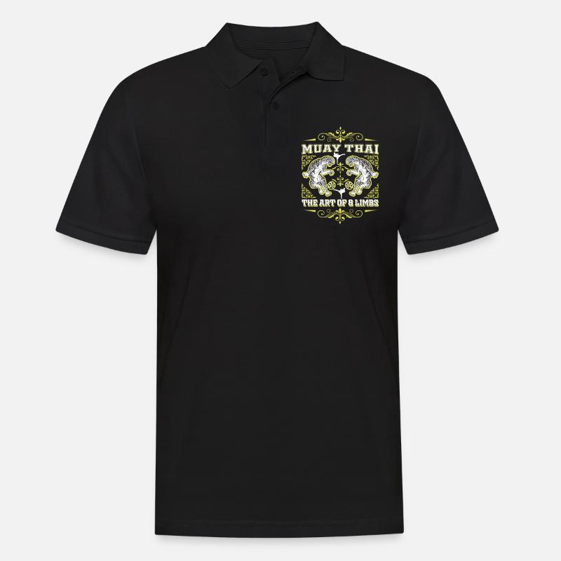 Muay Thai - Männer Poloshirt - Schwarz