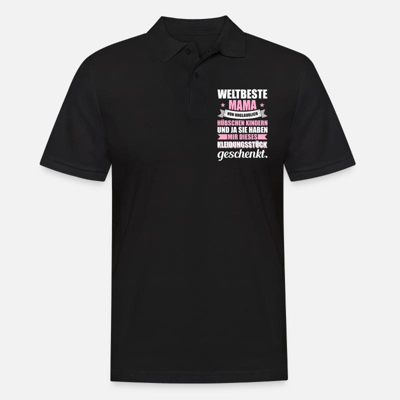 Weltbeste Mama Geschenk - Männer Poloshirt - Schwarz