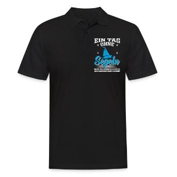 Segeln Segeln Segeln - Männer Poloshirt - Schwarz - Vorne - Kai (181cm)