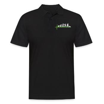 Cadeau d'évolution de jardinier tondeuse à gazon - Polo Homme - noir - Devant - Kai (181cm)